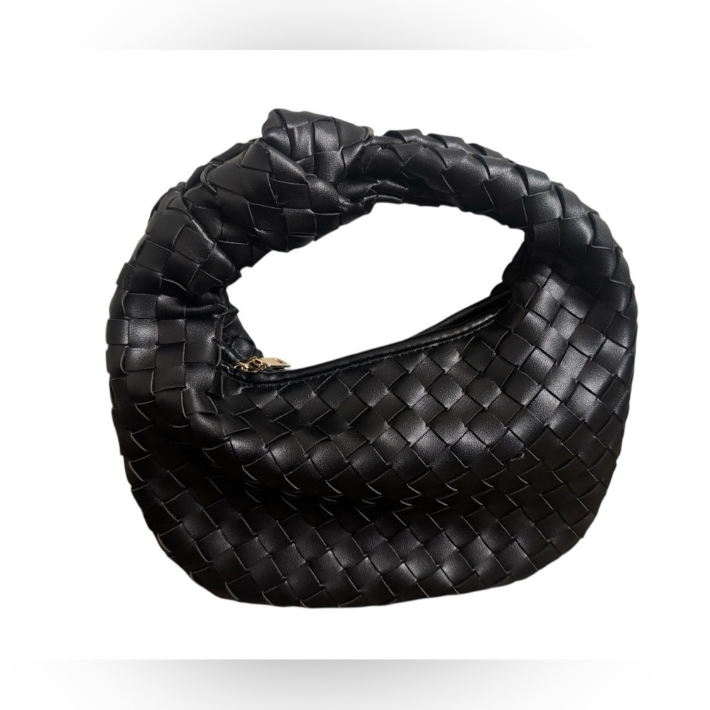 Urban Expressions Black Woven Shoulder Bag NWOT